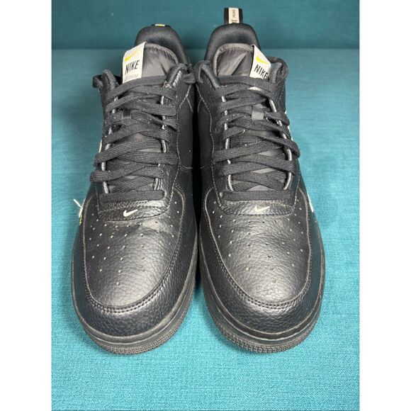 Nike Air Force 1 ’07 LV8 Overbranding Black White Tour Yellow Men’s Size 12 AJ77 main image 8